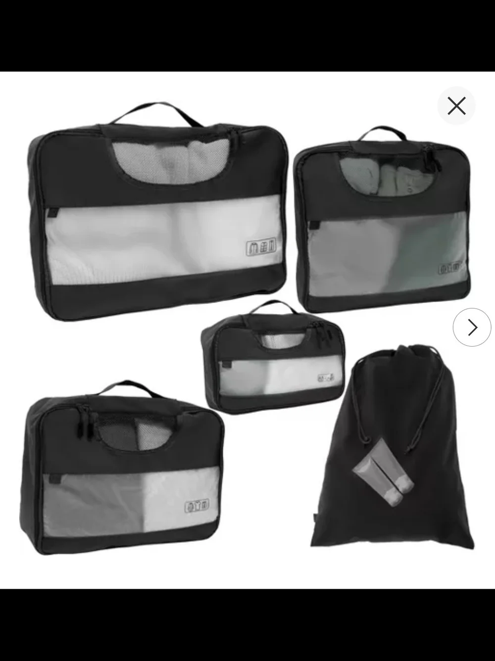 Joan & David 6 Piece Travel Packing Cube Set green One Size
